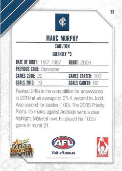 2011 Select AFL Champions #33 Marc Murphy Back
